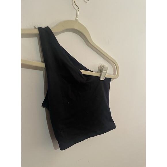 Abercrombie & Fitch One Shoulder Crop Top Black Size XXS‎ - Picture 3 of 5